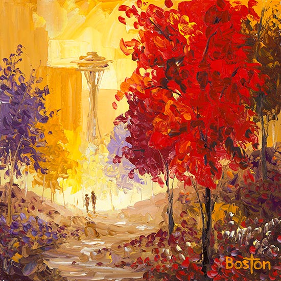 Seattle Fall Paintings by Eric Boston